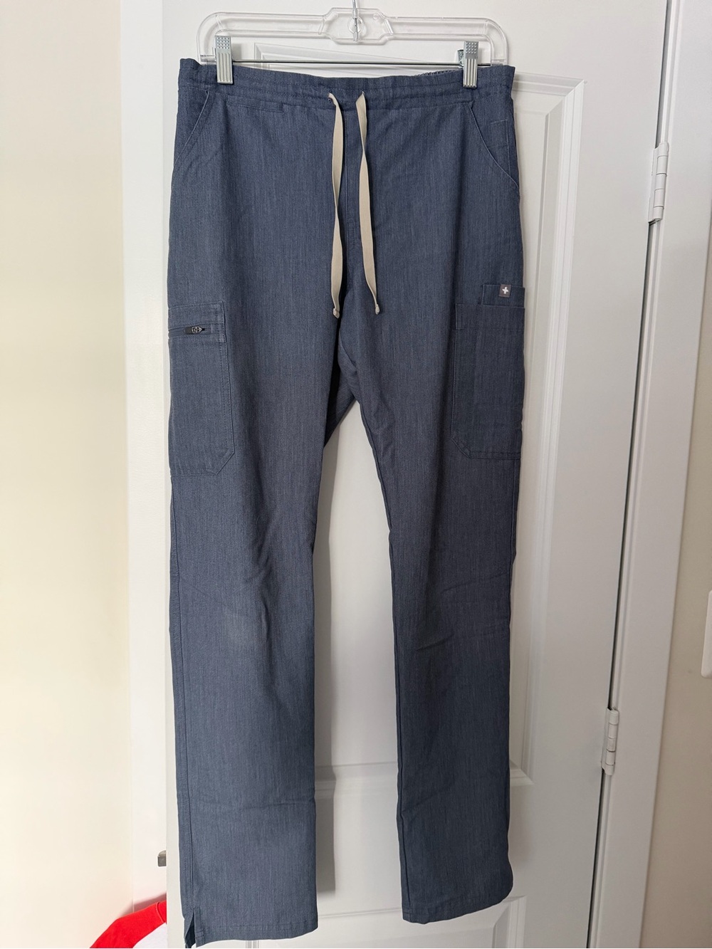Figs Women’s Straight Leg Heather Denim Scrub Pants Used- Small Tall